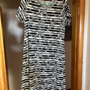 LuLaRoe Black and White Floral Carly Dress